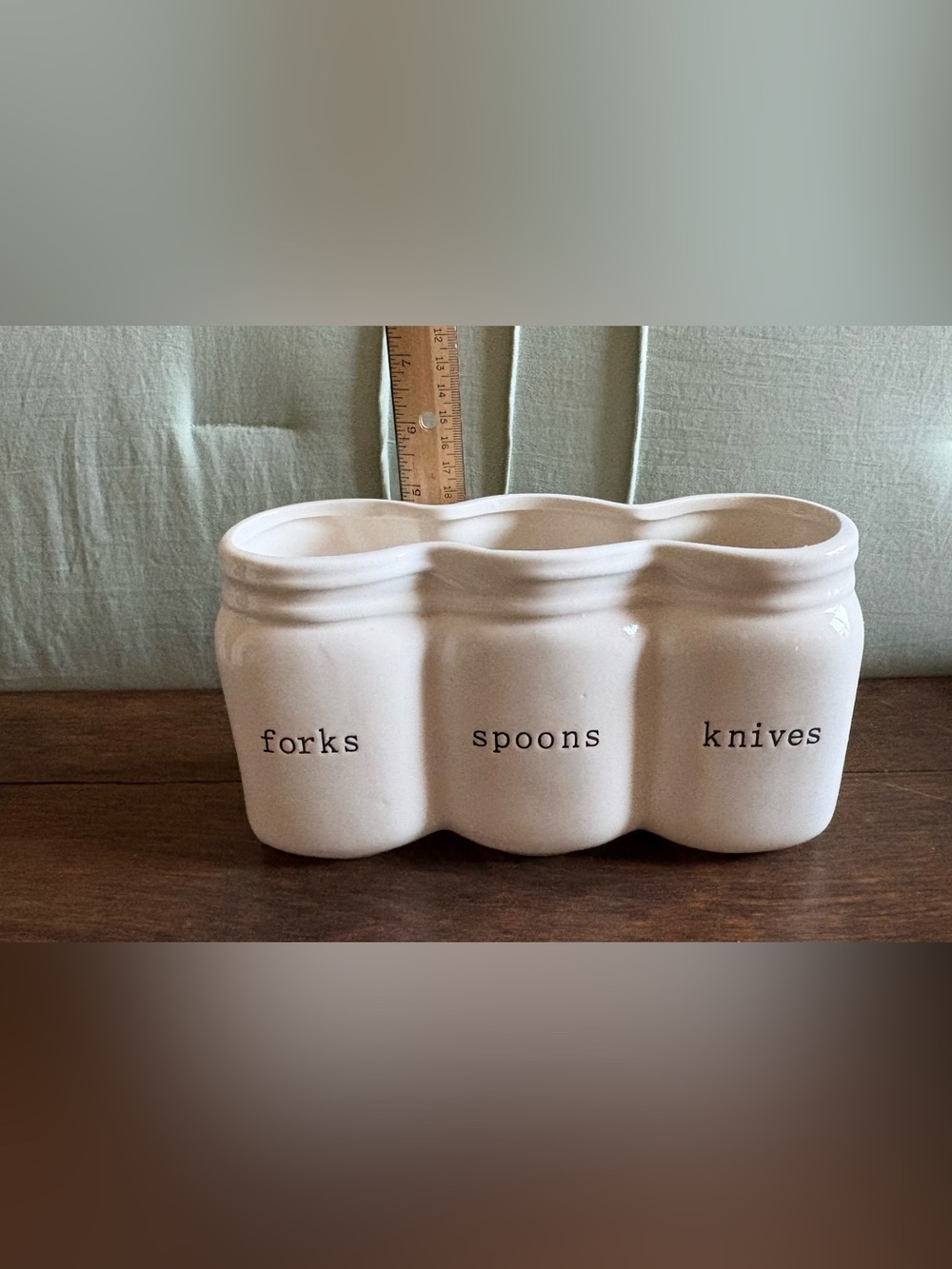 Ceramic Utensil Holder for Forks, Spoons, Knives